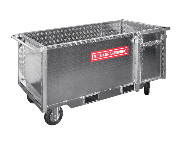 Mobile Sonderwaage Mobiler Transportwagen mit Palettenaufnehmevorrichtung.