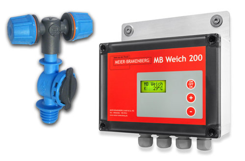 MBWeich 200 mit 2-fach Kühldüse Die speziellen Kühldüsen erzielen in Verbindung mit der abgebildeten Einweich- und Kühlsteuerung MBWeich 200 ein optimales Kühlergebnis.
