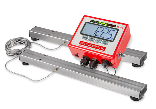Nuestro juego de barras de pesaje se compone de dos barras de pesaje de acero inoxidable con indicador de pesaje. El conjunto está completamente cableado y permite un rango de pesaje de hasta 2.500 kg. Las vigas de pesaje son adecuadas para la subestructura de una jaula de pesaje existente o para una solución de bricolaje.